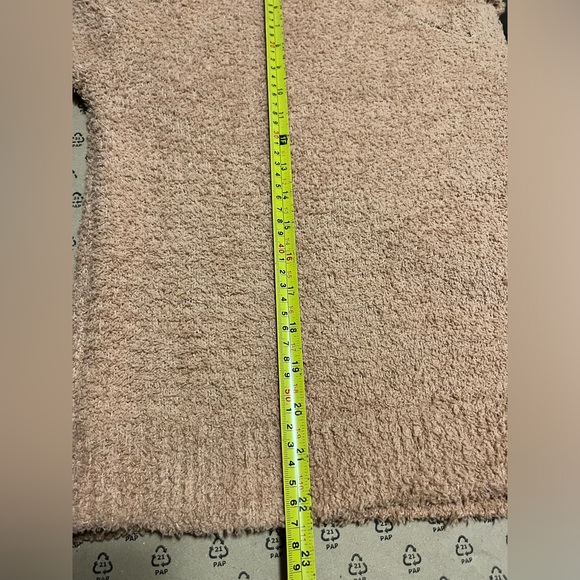 NWT Sanctuary V-neck textured teddy, balloon sleeve pullover sweater XL Camel - Picture 10 of 11